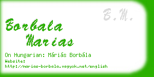 borbala marias business card